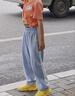 Classic Teddy童装儿童裤子男女童防蚊裤纯棉运动休闲裤薄款灯笼裤 灰蓝 120  实拍图