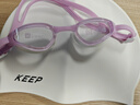 Keep泳镜防水防雾男士高清游泳镜专业女士潜水泳镜泳帽套装870樱粉紫 实拍图