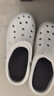 回力包头拖鞋男夏季洞洞鞋外穿雨天办公室开车防滑耐磨厚底男款沙滩鞋 白色 44 标准码 实拍图