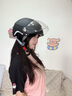 天骑头盔 电动车夏季女电瓶摩托车骑行3c认证新国标A类半盔男安全帽四季通用 黑色 实拍图