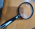 CLCEY德国放大镜高清老人用阅读带灯1000倍高倍家用儿童不伤眼看书看报专用100倍 手持鉴定维修超大 【尊贵110MM】赠收纳袋-镜布 实拍图