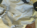 莱北（LAIBEI） 七分袖衬衫男夏季衬衣帅气中袖男装冰丝薄款竖条纹商务休闲衣服 浅灰色 L/170【105-120斤穿】 实拍图