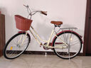 凤凰（Phoenix）上海凤凰自行车成人女士老年人式2025新款轻便通勤代步实心胎单车 密封全轴承【特厚铝合金轮】樱花黄 26寸充气胎【身高1.55-1.85米】 实拍图