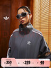 adidas情侣款复古风梭织立领夹克外套男女秋季阿迪达斯官方三叶草   深灰   2XL 实拍图