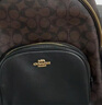 蔻驰（COACH）【品牌直供】女士COURT中号双肩包深棕黑色中号5671 实拍图