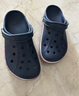 卡骆驰（CROCS）洞洞鞋贝雅卡骆班轻便耐磨一脚蹬休闲鞋|205089 深蓝/辣椒红-4CC 46 /47(300mm) 实拍图