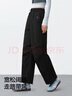 森马（Semir）【大促福袋】休闲裤男女简约百搭长裤夏季运动风潮流裤子 女-Q款黑色【垂感阔腿裤】 XL 实拍图
