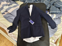 法蒙泽西服套装男士三件套商务职业正装小西装男结婚新郎上班修身外套男 藏青色(西服+西裤+衬衫+大礼包) XL 【110-125斤】 实拍图