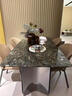 繁简先生轻奢大理石餐桌天然超晶石高端餐桌椅子全套小户型奢石方桌吃饭桌 慕尼黑桌面-黑钛镜面框架【268#椅】 1.6米 一桌六椅 实拍图