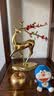 一森诺铜鹿摆件梅花鹿办公室摆设客厅酒柜玄关装饰品乔迁礼物开业礼品 逐鹿生财-经典蓝 实拍图