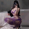 惹火猫（cupidcat）情趣内衣性感蕾丝吊带裙睡裙sm角色扮演制服诱惑开档免脱 R1785紫 实拍图