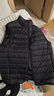 雪中飞秋冬新款男式轻薄羽绒服马甲基础男士短款羽绒秋马甲 宝石黑|8086 M 170/92A 实拍图
