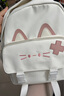 小学生春游双肩包儿童外出研学旅游小背包女孩轻便出游补课欣1870 白色无挂件 实拍图