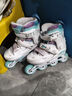 京东京造轮滑鞋儿童中小学初学锁轮溜冰鞋旱冰鞋铝合金支架单鞋极光青M码 实拍图
