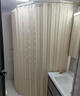 MYMOODHOUSE浴帘套装折叠杆防水隐形浴房免打孔套装干湿分离防霉隔断浴室四折 实拍图