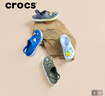 卡骆驰（CROCS）洞洞鞋贝雅卡骆班轻便耐磨一脚蹬休闲鞋|205089 石板灰/青柠绿-0GX 40 (250mm) 实拍图