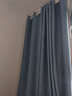 水星家纺免打孔窗帘遮光卧室全遮光布杆子全套隔音飘窗遮阳帘5.0x2.7m蓝色 实拍图