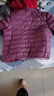鸭鸭（YAYA）轻薄羽绒服女短款立领薄款秋冬保暖时尚休闲立领外套K 格调紫色 2XL 175 实拍图