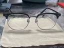 蔡司（ZEISS）镜片近视眼镜框男半框防蓝光辐射可配带散光度数眼睛女钛合金镜架 简约款 黑银 配蔡司视特耐1.60防蓝光 0-600度 实拍图