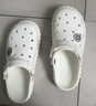 大嘴猴（paul frank）洞洞鞋凉鞋男拖鞋 户外休闲旅行两穿沙滩鞋舒适耐磨透气包头 珍珠白(男女同款) 37-38 标准码 实拍图