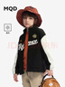 马骑顿（MQD）MQD童装男童外套春秋季蓄暖摇粒绒学院风立领开衫儿童上衣 黑色 110 实拍图