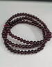 卡薇亚天然石榴石手链女士多圈酒红色水晶手串送老婆女友生日圣诞节礼物 7A绕手四圈手链附证书 珠径4mm左右 实拍图