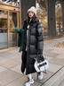 韩璐娇（hanlujiao）黑金羽绒棉服女2025年冬季新款韩版宽松长款过膝棉衣加厚棉袄外套 黑色（升级加厚款） M 【建议105-120斤】 实拍图