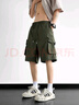 顶峰保罗（Dingfengbaoluo）复古工装短裤男夏季宽松休闲百搭运动五分裤HYJ19军绿XL 实拍图