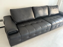 顾家家居（KUKA）门店同款劳伦斯沙发1383【奢华版】云柔亲肤皮骑士黑3.1m大三人位 实拍图