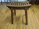 南美花梨高矮弯面实木凳子老人洗澡超实用居家夏日纳凉凳餐凳茶凳 烫蜡原木色高款 实拍图