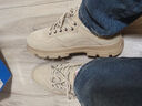 真维斯（Jeanswest）男鞋休闲鞋时尚工装鞋子男潮牌耐磨中帮系带劳保马丁鞋 沙色 42 实拍图