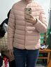轻薄棉服女保暖内胆短款大码显瘦外套秋冬圆领外套女装 粉红色 2XL 建议80-110斤 实拍图