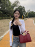 啄木鸟（TUCANO）牛皮包包女包手提婚包新娘妈妈包大容量轻奢品牌高级感七夕礼物 实拍图