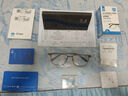 依视路（ESSILOR） 钻晶系列高清耐磨防蓝光近视超薄镜片专业配度数眼镜架男女镜框 金属-全框-2062GY-透明灰 镜框+依视路A4防蓝光1.56现片 实拍图