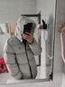 骆驼火山羽绒服男女款城市轻户外加厚防寒面包服冬季外套 浅烟灰 L 实拍图