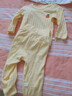 缤丽猫新生儿无骨纯棉四季简约套装婴儿衣服分体二件套装男女宝宝童装 肩扣套装-黄色 90 实拍图