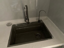 九牧王水槽大单槽304不锈钢水槽厨房洗菜盆一体盆大单槽洗碗池 65X45枪灰色(抽拉龙头套餐) 实拍图