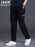 JEEP SPIRIT吉普工装裤男秋冬季直筒休闲裤男士宽松多口袋男裤 黑色 M 实拍图