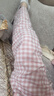 无印良品（MUJI） 女式 无侧缝双层纱织睡衣女士家居服春秋纯棉条纹格纹长袖 女款 浅米色格纹 M (上装160/84A下装160/66A) 实拍图
