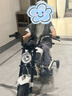 凤凰（Phoenix）儿童电动摩托车儿童电动车两轮车男女小孩复古哈雷玩具车可坐大人 雅致白-高配丨24V电瓶/无刷电机/充气轮胎/续航30公里 实拍图