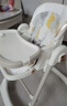 婴之梦宝宝餐椅婴儿0-6岁多功能二合一摇椅可坐躺折叠儿童吃饭餐桌椅 珍白+餐椅摇椅+万向轮+涂鸦软垫 实拍图