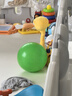 东之天地西瓜球儿童充气弹力小皮球婴幼儿宝宝手抓拍拍球按摩球幼儿园玩具 儿童手柄球随机2个【带打气筒】 实拍图
