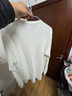 优衣库男装女装情侣华夫格亨利领套头衫长袖T恤479784 482766 479784/01乳白色 2XL 实拍图