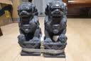 石雕青石狮子一对公母摆件家用小号看门门前屋顶阳台门口庭院摆件 青石狮子【正脸款】 高20*长11*宽9厘米一对 实拍图