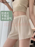 FitonTon冰丝安全裤女夏季薄款防走光宽松可外穿波浪边打底短裤女 实拍图
