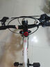 凤凰山地自行车男女变速山地车碟刹青少年儿童自行车学生单车 星际 粉白【变速】后座+LED灯+三刀轮 20寸【适合125-160cm】 实拍图