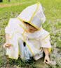 猪爸爸儿童雨衣男童3-6岁幼儿园女童宝宝中小童上学专用全身防水雨披黄S 实拍图