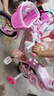 鑫旺彤自行车儿童3-6-10岁单车男女童轻便脚踏车辅助轮5岁女孩车公主车 粉色【闪光轮+护栏靠背】 12寸 适合身高80-105cm 实拍图