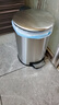 欧润哲垃圾桶脚踏带盖 大号12L弧盖不锈钢家用厨房卫生间客厅缓降轻音 实拍图