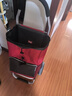 匠者折叠购物车便携轻便铝合金手拉车购物小拖车家用拉杆买菜车小拉车 红色两轮款铝合金购物车-创新款 实拍图
